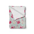 thumbnail image 2 of Whale Soft Flannel Fleece Throw Blanket, Happy Cheerful Whales Pattern in Soft Pastel Tone Effects Love Nature Image, Cozy Plush for Indoor and Outdoor Use, 50" x 70", Mint Peach Pink, by Ambesonne, 2 of 6