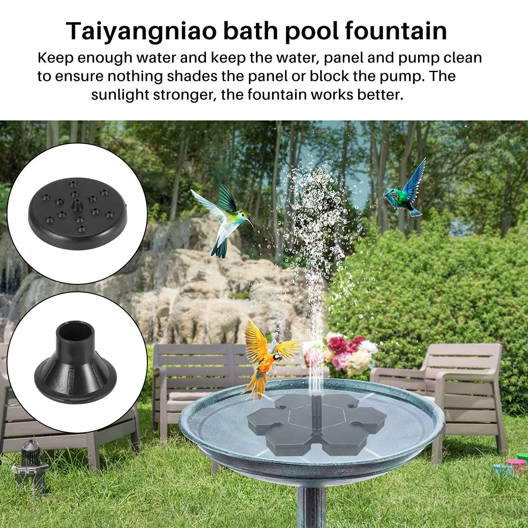 Solar Pump Solar Powered Bird Bath Pump Solar Panel Kit Water Pump