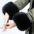 thumbnail image 2 of WELOIJEVBE Arm Warmers Winter Women's Leopard Print Wrist Winter Furry Bands Arm Warmer, 2 of 4
