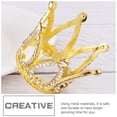 thumbnail image 2 of Shisuyan 2Pcs Cake Crown Toppers Silver Metal Crown Design for Wedding Cake, 2 of 8