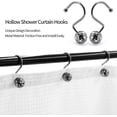 thumbnail image 3 of 12 metal shower curtain hook rings set, chrome shower hook for s, 3 of 4