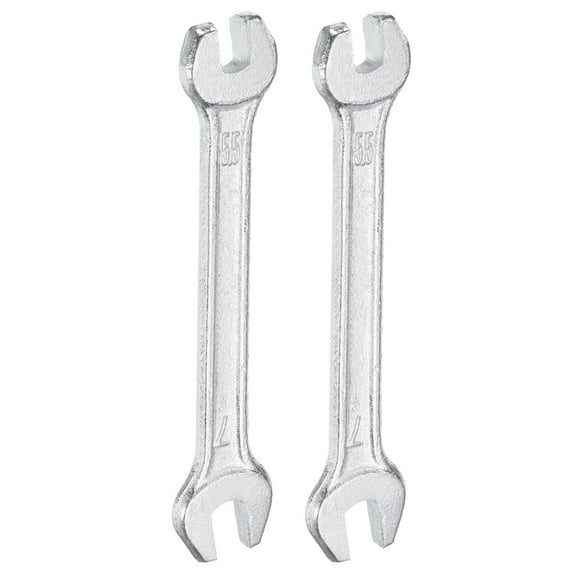 Uxcell 2pcs Double Open End Wrench 5.5mm x 7mm Metric U-Shaped Spanner