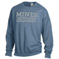 thumbnail image 2 of Men's ComfortWash Steel Blue Colorado School of Mines Orediggers Garment Dyed Fleece Crewneck Pullover Sweatshirt, 2 of 3