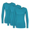thumbnail image 1 of Sivvan Lot de 3 T-Shirts/maillots de Corps à Manches Longues Confort pour Femmes, 1 of 4