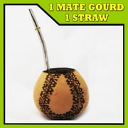 Simple Mate Lined in Carved Leather Argentina 3326 ships from USA