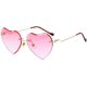 thumbnail image 1 of Gafas de sol con forma de corazón para mujer, sin montura, con montura fina de metal., 1 of 5