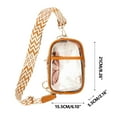 thumbnail image 3 of Vrorvz Transparent PVC Casual Crossbody Bag with Adjustable Strap and Ample Storage Suit for Everyday Use Trendy Beach Shoulder Bag with Front Adhesive Pocket and Back Zipper Pocket, 3 of 4