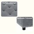 thumbnail image 4 of MOONMISS Square Storage Ottoman with Nailhead Trim , Upholstered Coffee Table for Bedroom Storage, Living Room Accent,Light Gray, 4 of 5