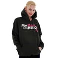 thumbnail image 4 of My Mom My Hero Breast Cancer Ribbon Hoodie Sweatshirt Women Men Brisco Brands M, 4 of 6