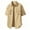 #04 Khaki 【Mix & Match: Choose Your Favorites】, variant on Men's Solid Color Work Shirt Polyester | Casual Button Down Short Sleeve Shirt Three-Quarter Loose Fit Pockets Button-Down Collar Breathable Daily Office Business | Zenithor,Beige L