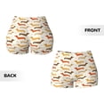 thumbnail image 5 of Vsdgher Dachshund print Workout Shorts for Women Seamless Soft Smooth Gym Yoga Scrunch Active Exercise Fitness Shorts, 5 of 8