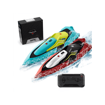 2 Set Remote Control Boat for Swimming Pools and Lakes, 2.4GHz 20 MPH Racing Boat, Gifts For Boys and Girls