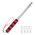 thumbnail image 1 of Uxcell 1-Pack Telescopic Handheld Flagpole, 4.6ft/1.4m Stainless Steel Handheld Portables Extendable Flagpole [Red], 1 of 7