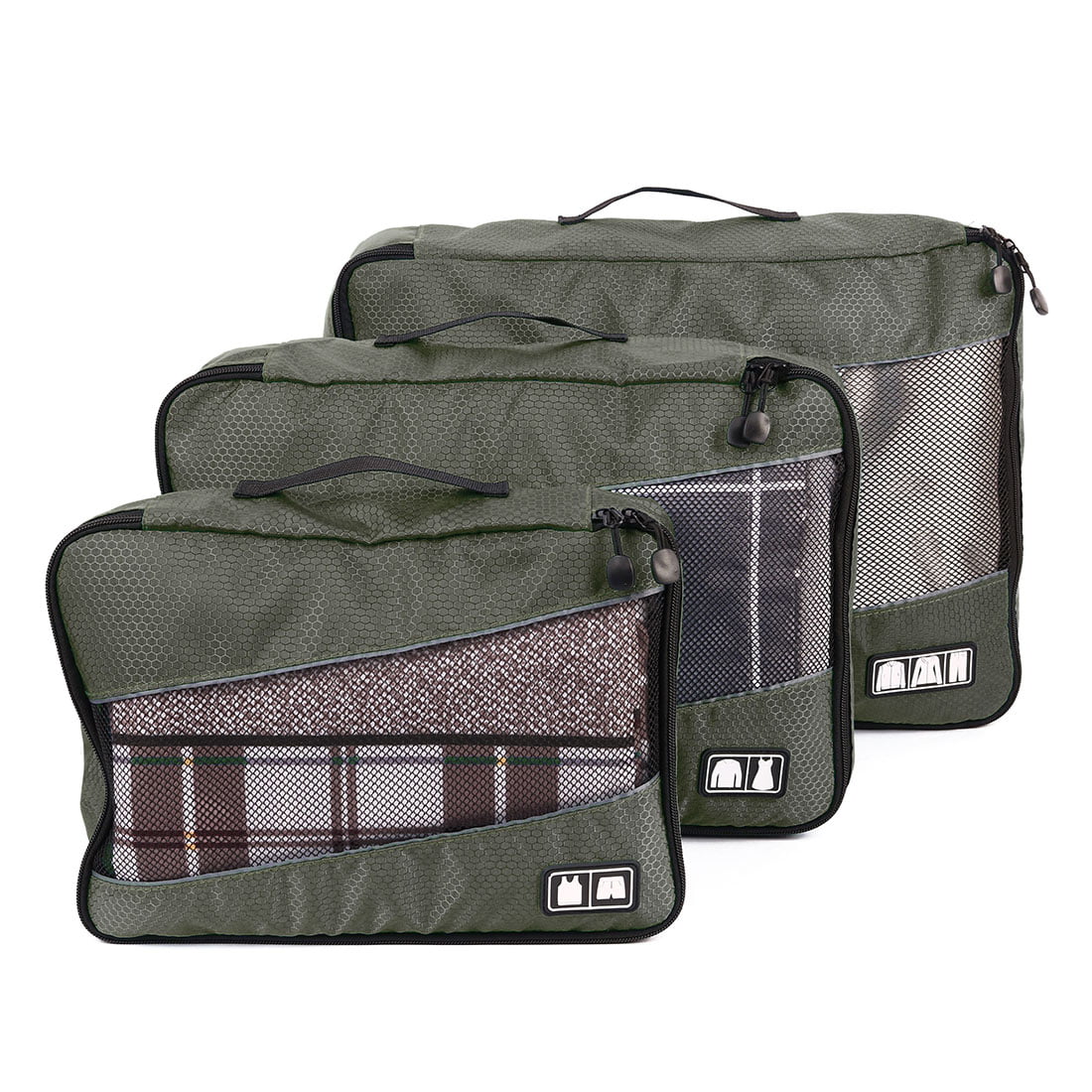 3 in 1 Travel Packing Cube Clothes Storage Suitcase Bags Luggage Organizer Pouch Dark Gray ...