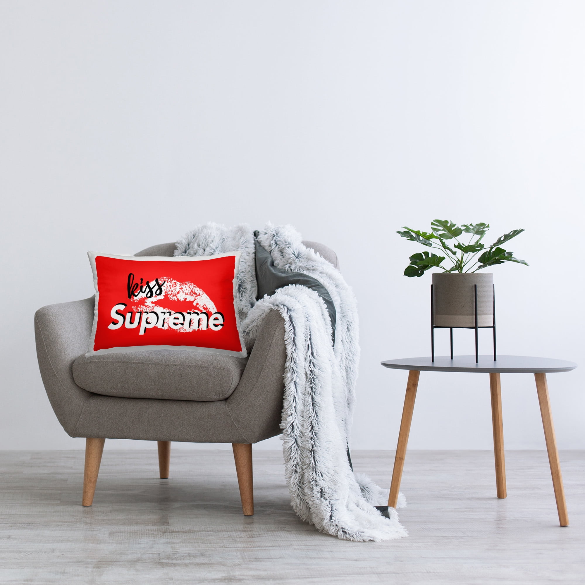Stupell Industries Red Kiss Supreme Decorative Printed Throw Pillow Design by Martina Pavlova
