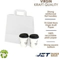thumbnail image 3 of Jet Paper Bags 100 Pcs White Kraft Paper Bags with Flat Handles, 11" x 6" x 11.5"H - RAY, 3 of 7