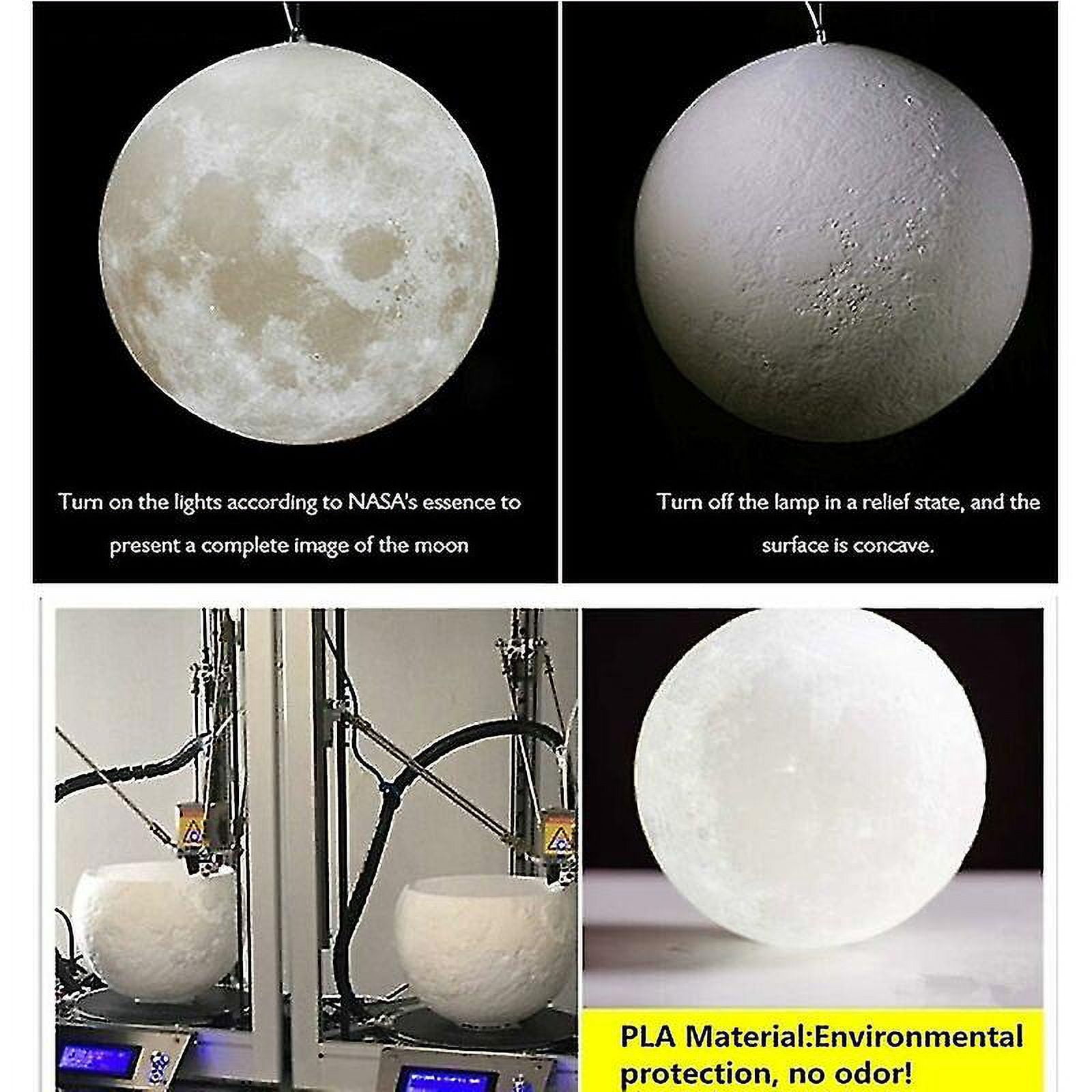 3D Moon Chandelier Moon Ceiling Chandelier Moon Ceiling Light Planet Pendant Light Fixture Moon Restaurant Bar Home Children's Room LED Chandelier(Bul