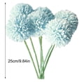 thumbnail image 3 of Bola de crisantemo artificial Oficina en casa Mesa Centro de mesa Flor falsa Adorno de boda, Azul claro 6 piezas Advancent HA8915-02B, 3 of 6