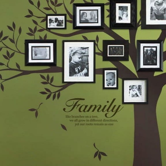 Family Like Branches On A Tree - Quote Lettering Decal Wall Decal - Chestnut Brown