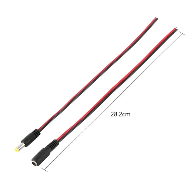 Conectores De Barril, 5 Cables De Conector Hurbra De Alimentación De Cc Cable De Alimentación De Cc Cargador De Cc Con Un Diámetro Interior De 2,1 Mm Y Un Diámetro Exterior De