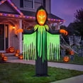 thumbnail image 3 of Way To Celebrate Inferno Pumpkin Reaper Airblown Yard Inflatable, Orange/Green/Black, approximately 20 ft, Halloween, 3 of 7