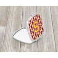 thumbnail image 2 of Letter S Football Maroon and Gold Compact Mirror, 2 of 4