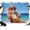 Orange, Blue, White, variant on 7x5ft Photo Backdrop, Funny Tiger Summer Beach Soft Polyester Backdrop Curtains Photography Backdrops, Blue Sand Vacations Brushed Background for Photoshoots Studio Video Portrait Parties