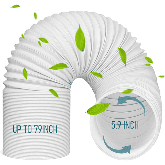 Ninonly Portable Air Conditioner Hose 5.9 Inch Diameter, 79 Inch Length, Anti-Clockwise Thread, 1 Pack