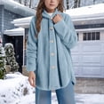 thumbnail image 4 of EnJoCho Kids Button Wearable Blanket Hoodie, Soft Fuzzy Fleece Loose Fit Outerwear, Cozy Warm Bed Jacket, Boys Girls Night Loungewear for Relaxing at Home and Cold Evening Wear, 4 of 8