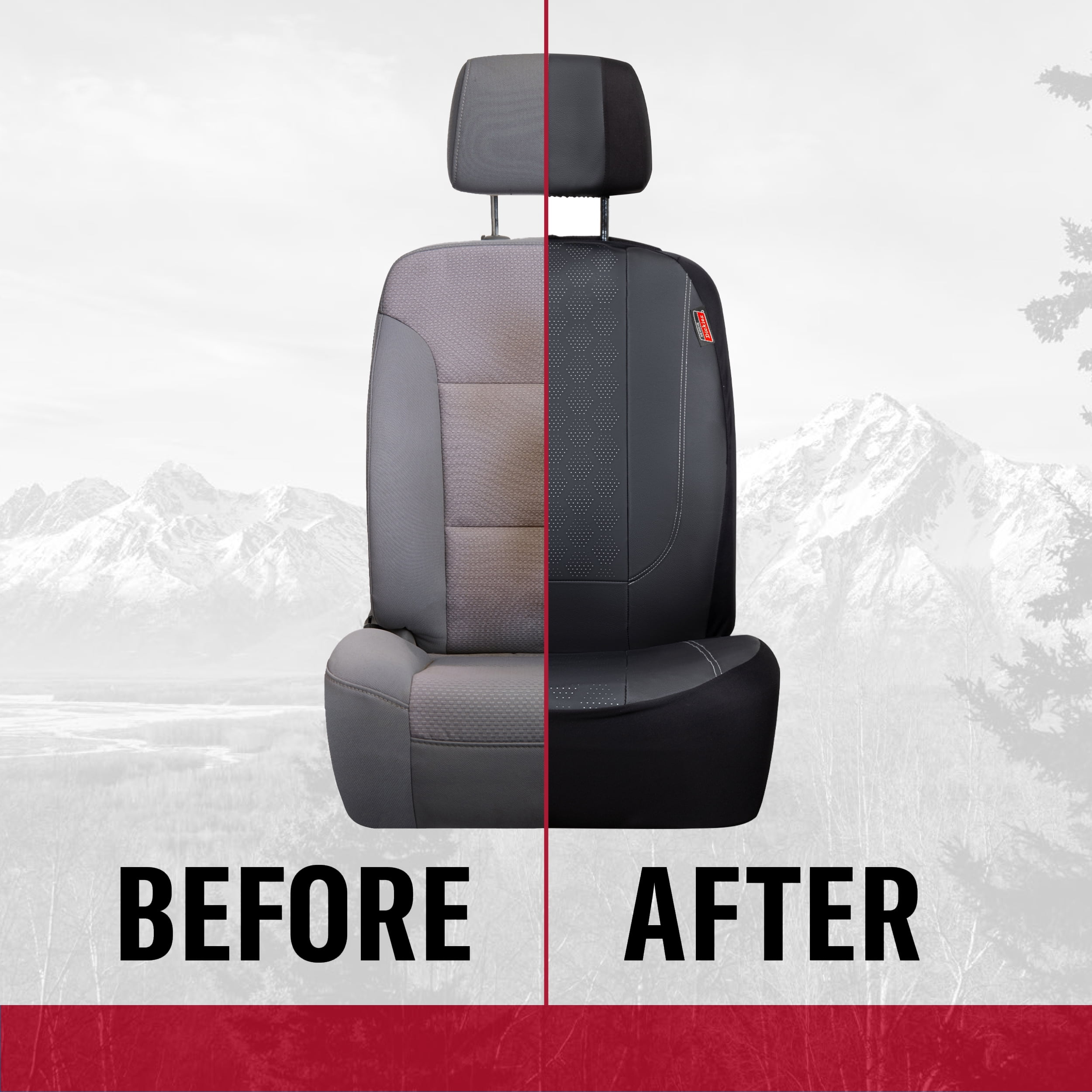 Genuine Dickies 2-Piece Black-Gray Rockport Seat Covers