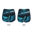 thumbnail image 3 of Salouo Vintage Blue Pattern Whale Print Women's 2 in 1 Running Shorts Double-Layer Shorts Athletic Workout Gym Yoga Shorts Running Shorts for Women-Medium, 3 of 7
