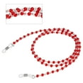 thumbnail image 3 of Chaîne de Retenue pour Lunettes de Lecture Corde Perlée pour Lunettes de Soleil Décoration, Rouge, 3 of 8