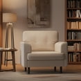 thumbnail image 4 of AKDSteel 38" Modern Single Sofa, Linen Upholstered Armrest Accent Chair With High-Density Foam For Living Room, 4 of 7