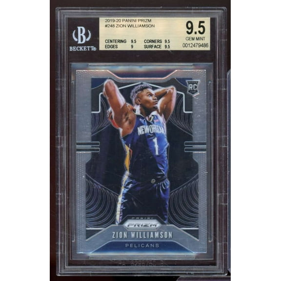 Zion Williamson Rookie Card 2019-20 Panini Prizm #248 BGS 9.5 (9.5 9.5 9 9.5)
