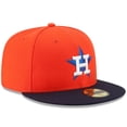 thumbnail image 3 of Men's New Era Orange/Navy Houston Astros Alternate Authentic Collection On-Field 59FIFTY Fitted Hat, 3 of 5