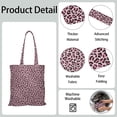 thumbnail image 4 of Texture Leopard Canvas Tote Bag Cheetah Print Animal Pattern Fashion Vintage Classic Cute Cartoon Abstract Aesthetic Reusable Eco-Friendly Foldable Tote, 4 of 5