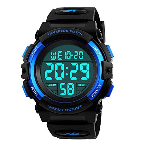 Montre pour Enfants, Montre pour Garçons de 3 à 15 Ans, Sport Numérique Extérieur Chronographe Multifonctionnel LED 50 m Étanche Alarme Calendrier Montre Analogique pour chi