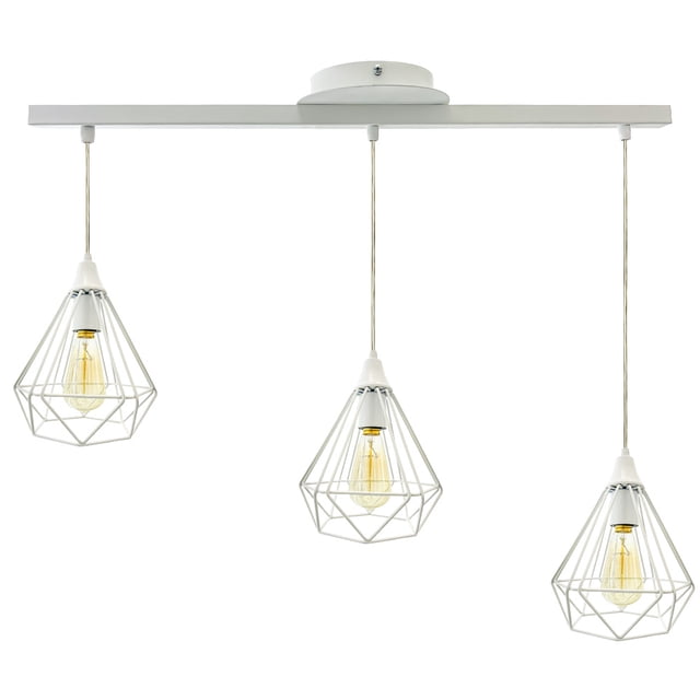 Lampara De Techo Vintage, Luz Ideal, Rubí Riel Blanco