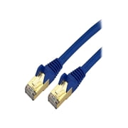 StarTech 25ft CAT6a Ethernet Cable - 10 Gigabit Shielded Snagless RJ45 100W PoE Patch Cord - 10GbE STP Network Cable with Strain Relief - Blue - UL, TIA (C6ASPAT25BL)