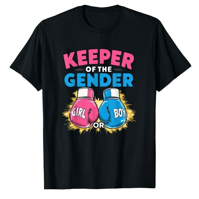 AALJY Gants de Boxe de Fête de Révélation de Genre Gardien du Genre T-Shirt