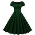 Easter Dresses for Women 2024 Neck Party Summer Retro 60S Sleeve Swing
