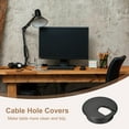 thumbnail image 5 of Uxcell 4Pack 2Inch/50mm Cable Hole Cover ABS Desk Cable Wire Cord Grommet, Black, 5 of 6
