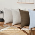 thumbnail image 3 of Deconovo 12x20 Lumbar Throw Pillow Covers Soft Solid Faux Linen Cushion Cases for Sofa Bedroom Outdoor, Pack of 4, Cream, 3 of 8