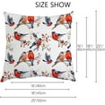 thumbnail image 2 of GZHJMY Decorative Throw Pillow Covers Set of 2, Bullfinches Hawthorn Berry Soft Pillow Cases, Square Cushion Cases Pillowcases for Sofa Bed Couch Car Home 16"x16" Home Decor, 2 of 5