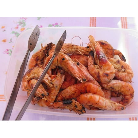 - LAMINATED POSTER Food Bbq Barbecue Shrimps Prawn Dinner Grill Poster Print 24 x 36