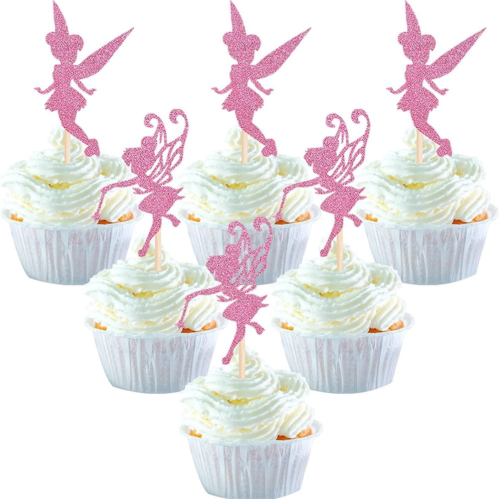15th Birthday Girl Edible Cupcake Toppers, Standup Wafer Fairy Cake  Decorations