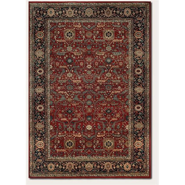 Couristan 43480400022811U 2 ft. 2 in. x 8 ft. 11 in. Old World Classics Joshagan Power Loomed Rectangle Area Rug - Rust & Navy