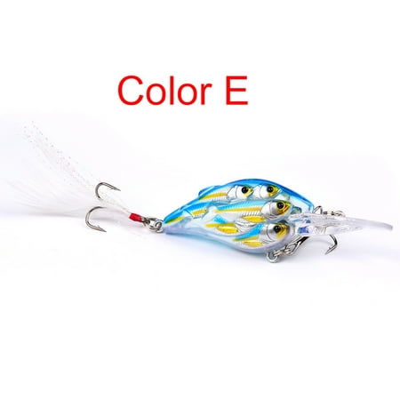 Mosunx 1PC Fishing Lures 8cm Plastic Hard Bass Baits 8 Colors Minnow (Best Plastic Baits For Bass)