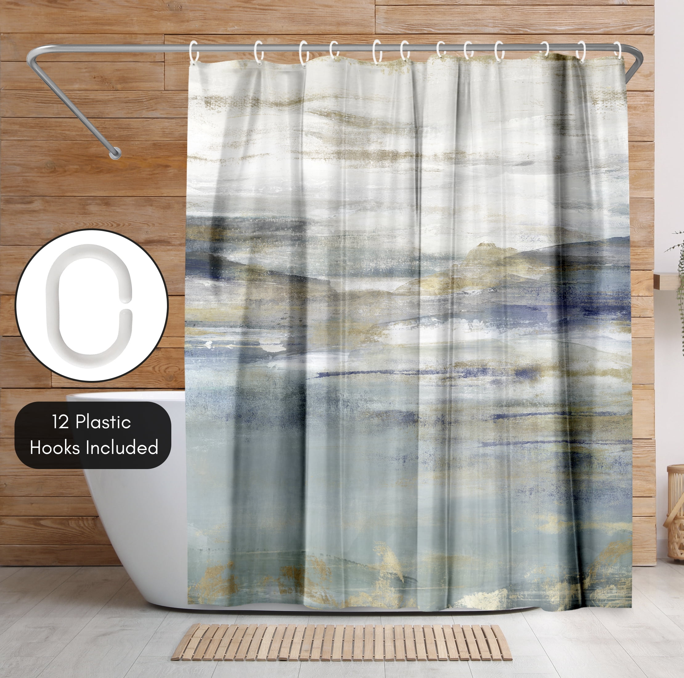 Americanflat 71" x 74" Shower Curtain, Upon a Clear II by PI Creative Art