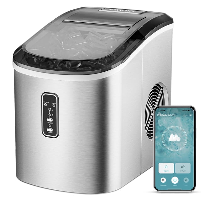 Máquina de hielo EUHOMY Smart Countertop 12 kg/24 h 9 cubos 8 min